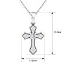 1/14ct Diamond Cross Pendant in 10k White Gold Image-5