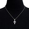 1/14ct Diamond Cross Pendant in 10k White Gold Image-6