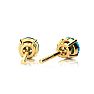 1 1/2 Carat Blue Diamond Stud Earrings, 14 Karat Yellow Gold Image-3