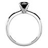1 Carat Black Diamond Solitaire Engagement Ring In 14 Karat White Gold Image-3