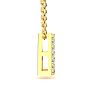 Letter A Diamond Initial Necklace In 14K Yellow Gold With 13 Diamonds Image-3