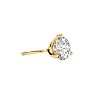 1 Carat Moissanite Martini Single Stud Earring In 14K Yellow Gold  Image-1