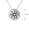 1 Carat Round Shape Lab Grown Diamond Solitaire Necklace In 14K White Gold Image-3