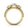 Estate Jewelry 3 Carat Lab Grown Diamond Ring in 14 Karat Yellow Gold, Size 5 Image-3