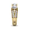 Estate Jewelry 3 Carat Lab Grown Diamond Ring in 14 Karat Yellow Gold, Size 5 Image-4
