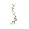 Estate Jewelry 1 Carat 7 Diamond Journey Pendant 14 Karat Yellow Gold Image-1