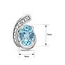 Estate Jewelry Oval Shape Blue Gemstone Earrings In Sterling Silver Image-5