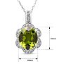 Estate Jewelry Oval Shape Sea Green Gemstone Necklace In Sterling Silver Image-5