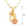 Estate Jewelry Black Hills Style Rose Necklace In 10 Karat Yellow & Rose Gold, 18 Inches Image-5
