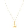 Estate Jewelry One Inch Anchor Pendant Charm In 14 Karat Yellow Gold Image-2