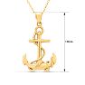 Estate Jewelry One Inch Anchor Pendant Charm In 14 Karat Yellow Gold Image-5
