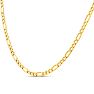 Estate Jewelry 3.2mm Figaro Link Chain In 10 Karat Yellow Gold, 22 Inches Image-3