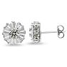 Estate Jewelry 2 Carat Diamond Plus-Styled Stud Earrings In 14 Karat White Gold Image-4