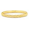 10 Karat Yellow Gold Flexible Diamond Cut Bangle Bracelet, 7 Inches Image-1