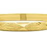 10 Karat Yellow Gold Flexible Diamond Cut Bangle Bracelet, 7 Inches Image-2