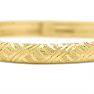 10 Karat Yellow Gold Flexible Diamond Cut Bangle Bracelet, 7 Inches Image-2