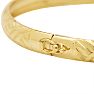 10 Karat Yellow Gold Flexible Diamond Cut Bangle Bracelet, 7 Inches Image-3