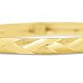 10 Karat Yellow Gold Flexible Diamond Cut Bangle Bracelet, 7 Inches Image-2