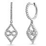Estate Jewelry 3/8 Carat Diamond Infinity Dangle Earrings In White Gold Image-1