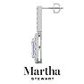 Martha Stewart 6 Carat Emerald Cut Lab Grown Diamond Drop Earrings In 14 Karat White Gold Image-6