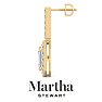 Martha Stewart 6 Carat Emerald Cut Lab Grown Diamond Drop Earrings In 14 Karat Yellow Gold Image-6