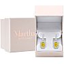 Martha Stewart 6 Carat Emerald Cut Fancy Yellow Lab Grown Diamond Drop Earrings In Sterling Silver Image-3