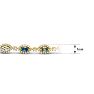 Estate Jewelry 9 Multi Color Lab Grown Diamond Bracelet in 14K Yellow Gold, 7 Inches Image-4