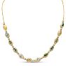 Estate Jewelry 8 1/2 Multi Color Lab Grown Diamond Necklace in 14K Yellow Gold, 16 Inches Image-1