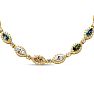 Estate Jewelry 8 1/2 Multi Color Lab Grown Diamond Necklace in 14K Yellow Gold, 16 Inches Image-2