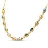 Estate Jewelry 8 1/2 Multi Color Lab Grown Diamond Necklace in 14K Yellow Gold, 16 Inches Image-3