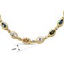 Estate Jewelry 8 1/2 Multi Color Lab Grown Diamond Necklace in 14K Yellow Gold, 16 Inches Image-5