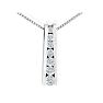 1/4ct Ladder Style Journey Diamond Pendant in 14k White Gold Image-1