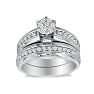 1/2ct Round Shaped Head Bridal Set in 10k White Gold Image-1