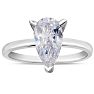 Estate Jewelry 1 3/4 Carat Natural Diamond Pear Shape Solitaire Engagement Ring In Sterling Silver, Size 7 Image-1