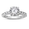 Estate Jewelry 1 3/4 Carat Natural Diamond Engagement Ring In 14K White Gold, Size 6 Image-1