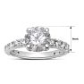 Estate Jewelry 1 3/4 Carat Natural Diamond Engagement Ring In 14K White Gold, Size 6 Image-5