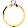 Round Engagement Rings, 3/4 Carat Diamond Solitaire Ring Crafted In 14K Yellow Gold Image-2