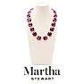 Martha Stewart Cushion Crystal Statement Necklace, Purple Image-1