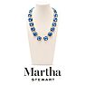Martha Stewart Cushion Crystal Statement Necklace, Blue Image-1