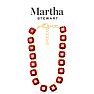 Martha Stewart Cushion Crystal Statement Necklace, Red Image-5