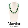 Martha Stewart Cushion Crystal Statement Necklace, Green Image-1