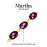 Martha Stewart Oval Crystal Statement Bracelet, Purple Image-3