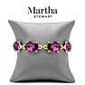 Martha Stewart Oval Crystal Statement Bracelet, Purple Image-5