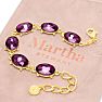 Martha Stewart Oval Crystal Statement Bracelet, Purple Image-6