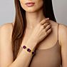 Martha Stewart Oval Crystal Statement Bracelet, Purple Image-7