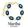 Martha Stewart Oval Crystal Statement Bracelet, Blue Image-1