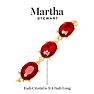 Martha Stewart Oval Crystal Statement Bracelet, Red Image-3