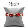 Martha Stewart Oval Crystal Statement Bracelet, Red Image-5
