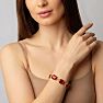 Martha Stewart Oval Crystal Statement Bracelet, Red Image-7