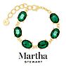 Martha Stewart Oval Crystal Statement Bracelet, Green Image-1